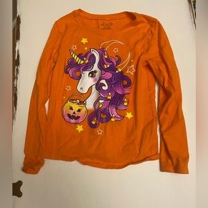 Unicorn orange, long sleeve shirt, size 5–6 never been worn